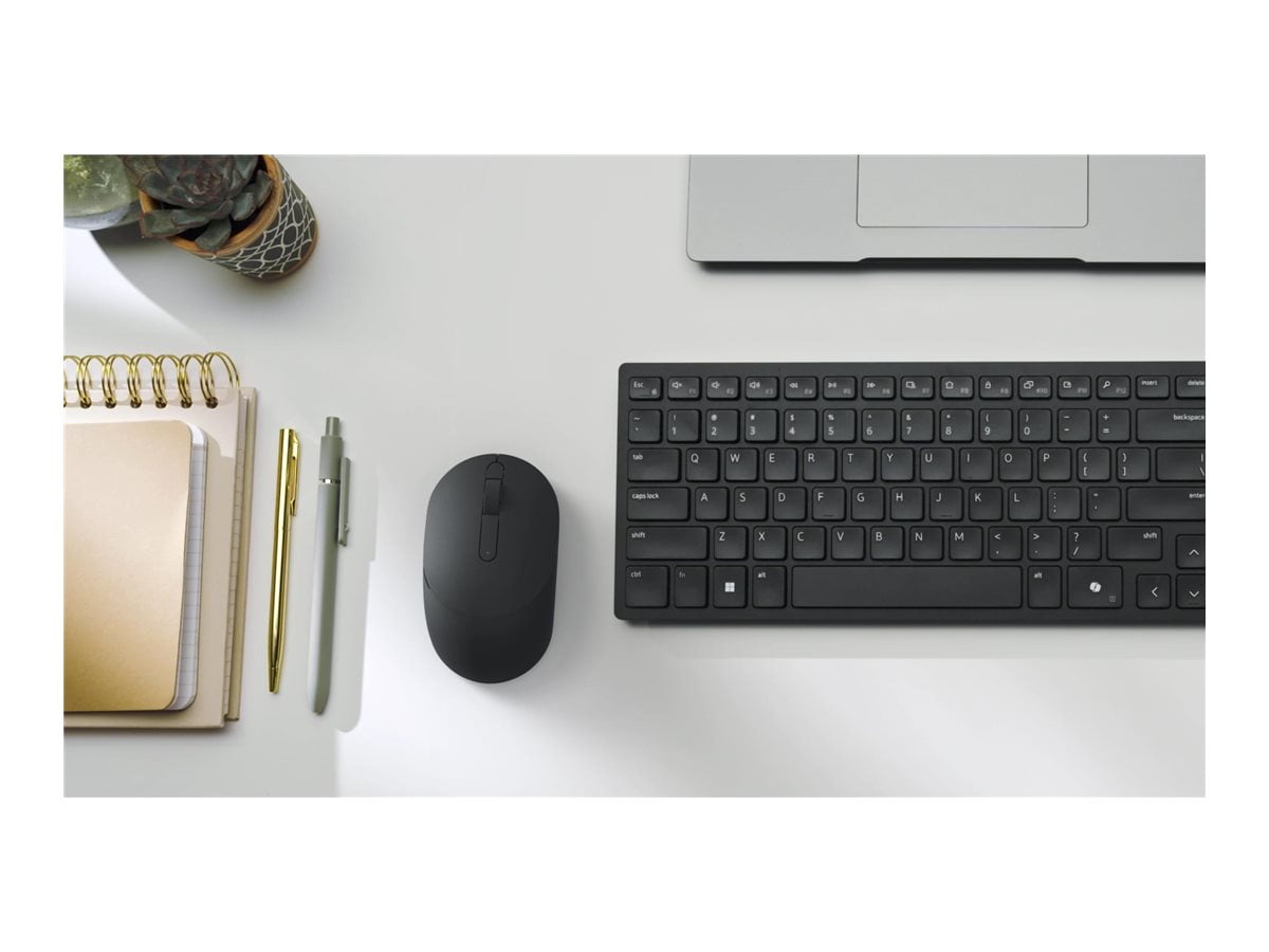 Dell Silent Mouse - MS355 - Optical - Wireless - Bluetooth/Radio Frequency - 2.40 GHz - Black - USB - 4020 dpi - Scroll Wheel - 3 Button(s) - Symmetrical - 3 Year Battery Run Time Box