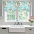thumbnail image 4 of Coastal Balloon Curtains for Living Room/French Door, Summer Nautical Beach Coral Starfish Blue Ombre Tie Up Curtains 63 Inch Length Energy Saving Kitchen Curtains Shades for Windows 42"x63", 4 of 8