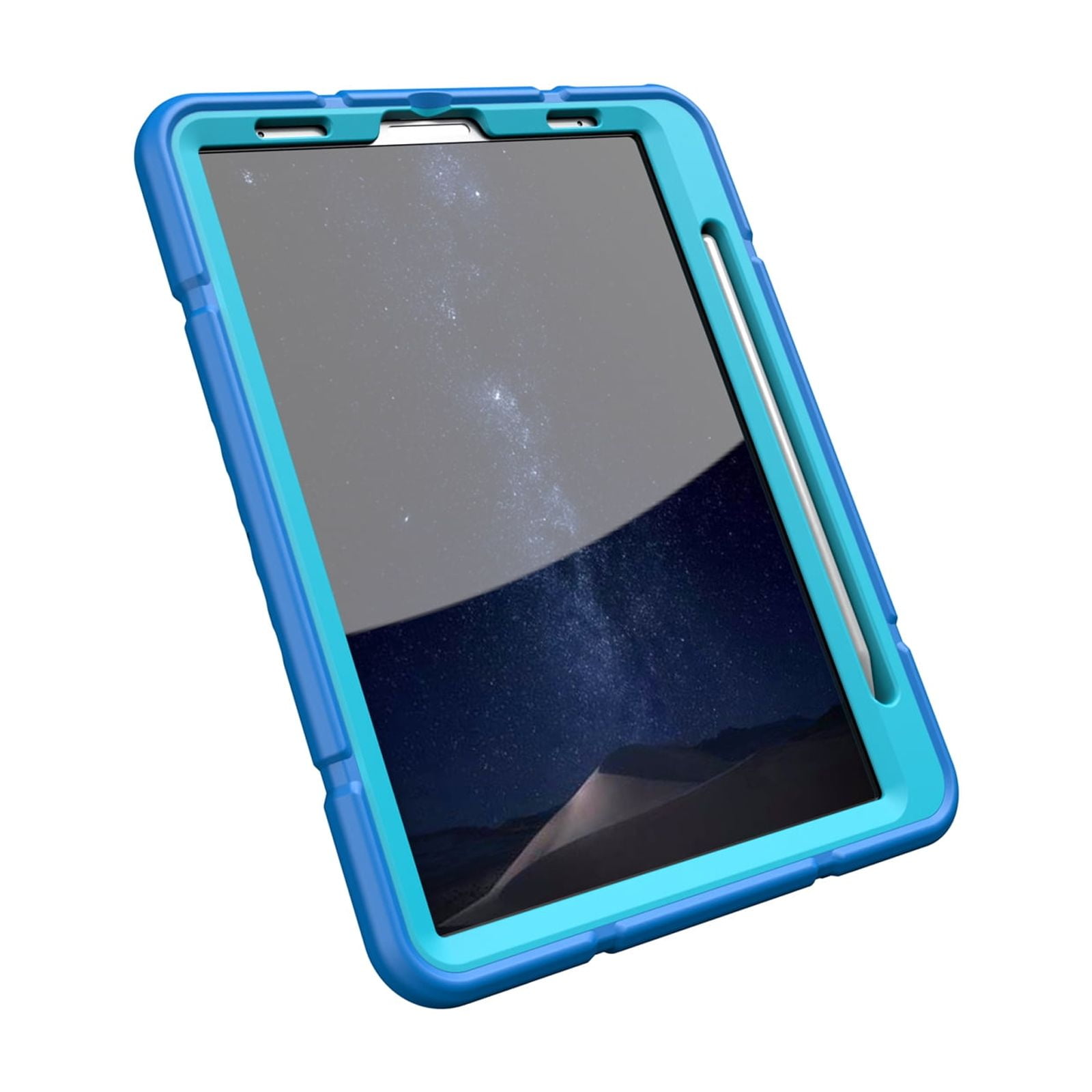 Allytechgroup Heavy Duty Case for Apple iPad 11th Generation 11" 2025 & iPad 10th Generation 10.9" 2022, Rugged Tablet Case with Kickstand Pencil Holder Logo Hole Kids Friendly TPU + PC Cover,Blue