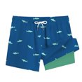 thumbnail image 1 of Pantalones Cortos Playa Baño Natación Hombre Seco Rápido (oscuro Xxl) Azul, 1 of 6