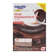(2 pack) (2 Pack) Equate Dark Chocolate Royale Meal Replacement Shakes, 11 Oz, 6 Ct