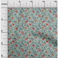 thumbnail image 2 of oneOone Silk Tabby Dark Teal Green Fabric Floral Flower With Bird Sewing Craft Projects Fabric Prints By Yard 42 Inch Wide, 2 of 4
