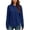 Blue-sweatshirt, variant on Aezemi Womens Jacquard Hoodie Sweatshirts Pullover Loose Fit Split Hem Fashion Comfy Sweatshirts Winter Fall Baggy Comfy Daily Casual Outerwear M