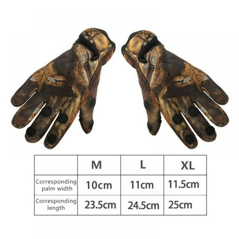 Ardorlove Men's and Women's Flexible 3 Finger Fishing Gloves, Insulated and Waterproof in Cold Weather, Suitable for Ice Fishing, Flying Fis, adult