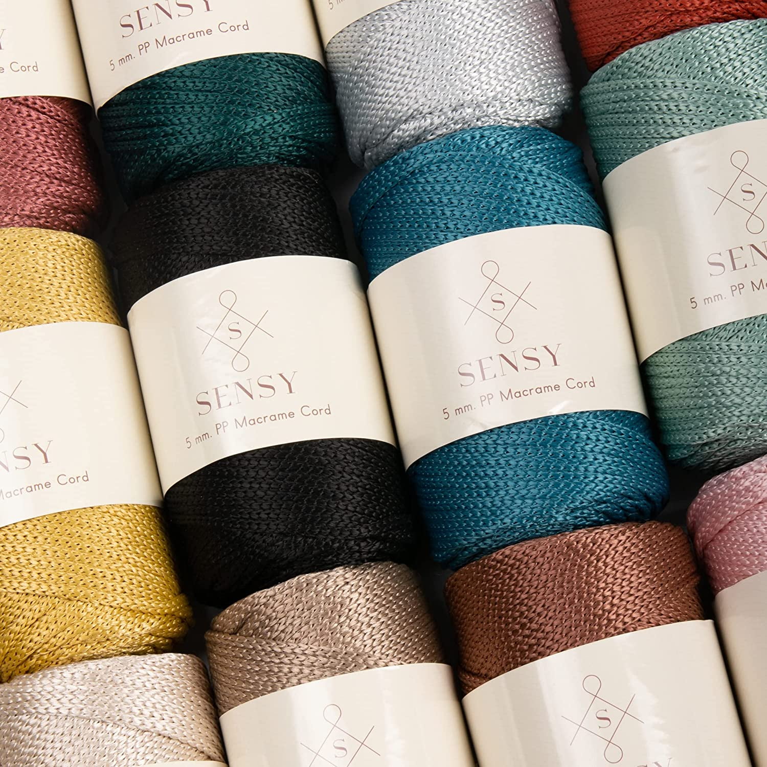 Sensy Premium 5mm 104 Yards Polyester Rope 100% Polypropylene Cord Macrame Cord 5mm Crochet Bag Cord Macrame Rope Crochet Thread Gift for Knitter (Copper)