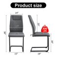 thumbnail image 2 of Sumdeal Modern Dining Chairs Set of 4 ,Metal Kitchen Chairs with PU Leather Padded Seat High Back ,4 Gray Chairs with Black Leg, 2 of 6