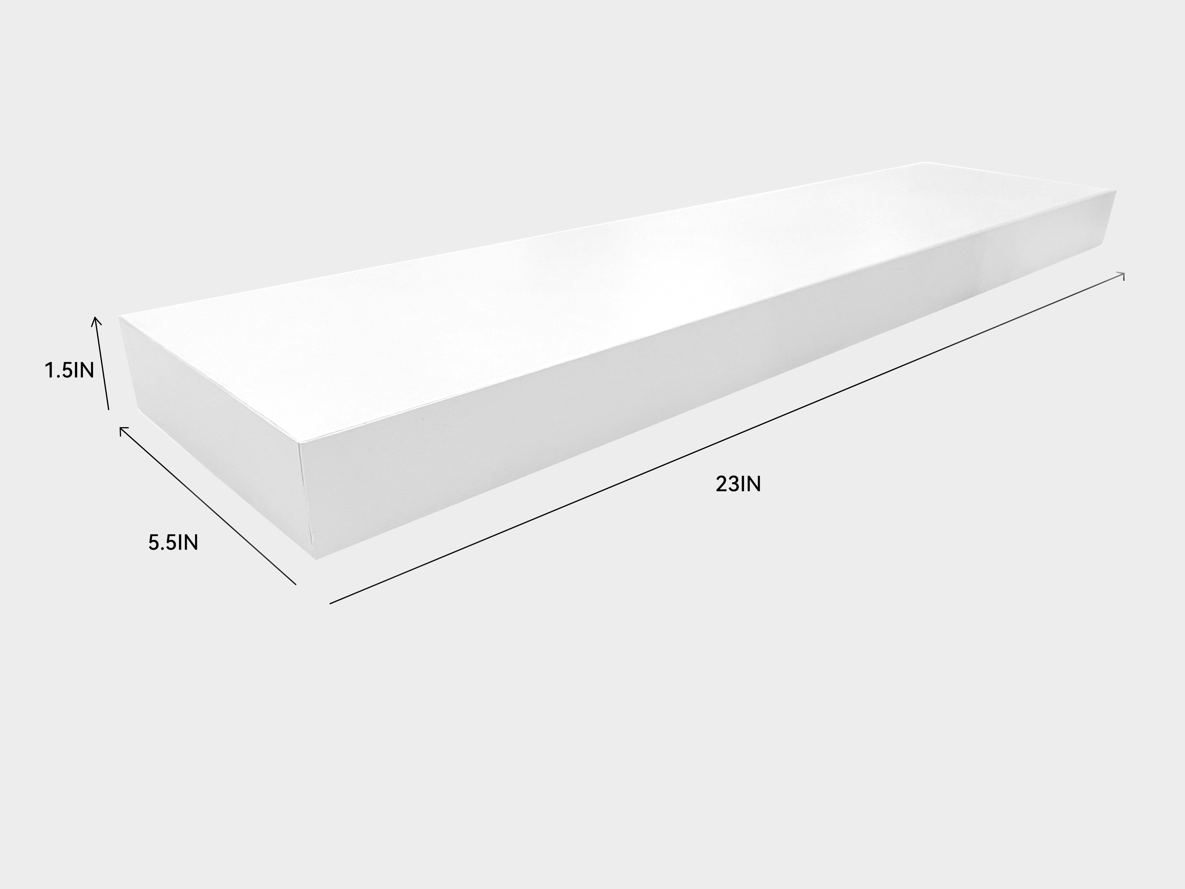 Mainstays 23 in White Wood Floating Shelf