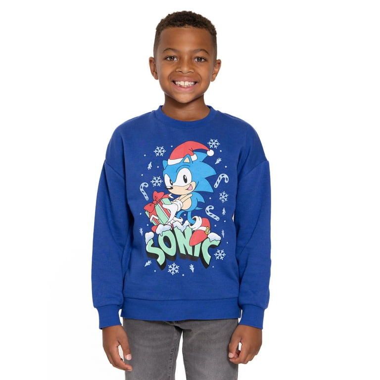 Sonic the Hedgehog Boys Holiday Graphic Print Sweatshirt Sizes 4 18 Walmart