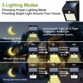 thumbnail image 4 of 1Pcs Solar Lights Outdoor 40 LED Warm White Solar Motion Sensor Lights Waterproof Wireless Solar Security Lights for Garden Fence Yard Patio Pathway Driveway, 4 of 6