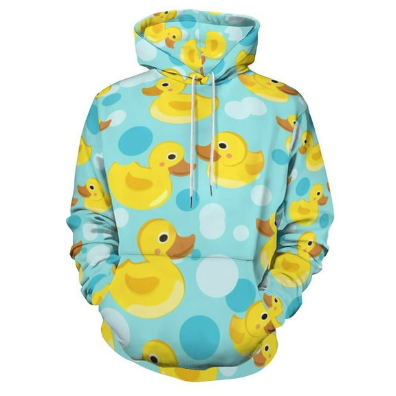 POBUDS Hoodie, Regular Fit Sporty Pullover Hooded Sweatshirt for Men Women Cute Rubber Duck S