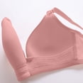 thumbnail image 4 of Women's Maternity Nursing Bra Wirefree Seamless Breastfeeding Bra with One Hand Clip Full Coverage Pregnancy Bralette Pink XL, 4 of 6