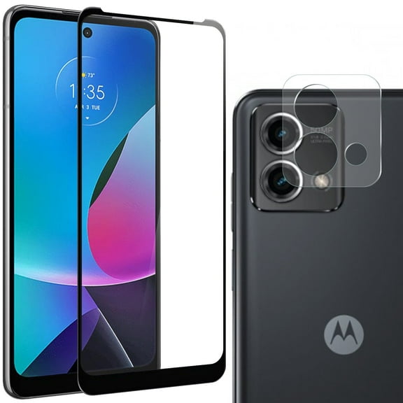 Full Edged Tempered Glass Screen Protector   Camera Lens Protector for Motorola Moto G Stylus 5G 2023
