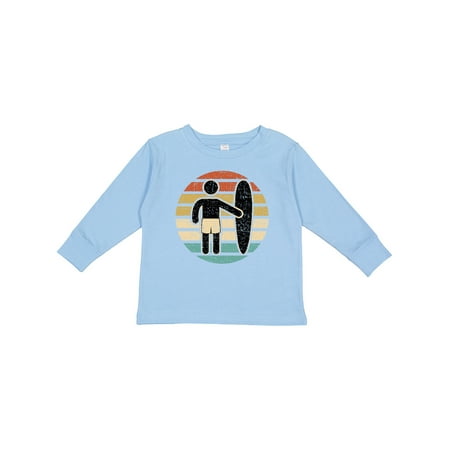

Inktastic Surfing Retro Sunset for Surfer Gift Toddler Boy or Toddler Girl Long Sleeve T-Shirt