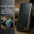 thumbnail image 6 of SaniMore for iPhone 15 (6.1" 2023) Case, PU Leather Auto-magnet Full Protection Flip Kickstand Card & Cash Slots, Retro Shockproof Anti-fall Wallet Business Shell for iPhone 15, Brown, 6 of 9