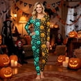 thumbnail image 2 of Spooky Family Pajamas Set Jack O Lantern Print, Elastic Waist Halloween Family Pajamas Long Sleeve Crew Neck, Funny Matching Halloween Pajamas for Ki’ds Adults, 2 of 7