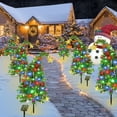 thumbnail image 2 of Lyacmy 2 Pack Solar Christmas Tree Outdoor Christmas Decorations, Waterproof 8 Modes Solar Christmas Lights Landscape Path Lights for Garden Yard, 2 of 6