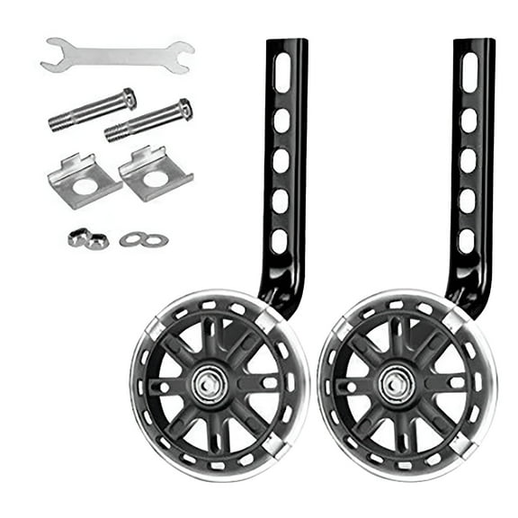 MELIVO Bike Training Wheel Replacement Fits 12 14 16 18 20 Inch Bike Wheels with Flashing Lights 1 Pair