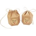 thumbnail image 3 of YISITIAN 50Pcs Hexagonal Marble Wedding Candy Box for Guests, Elegant Mini Candy with Bow Ribbons Boxes, Baby Shower Birthday Decoration Bridal Favor, MultiPurpose Use, (Brown Paper) CJ919-11359, 3 of 4
