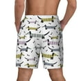 thumbnail image 4 of Uemuo Dachshund Dog Puppy Pattern Mens Swim Trunks Quick Dry Board Shorts with Mesh Lining, Stretch Beach Shorts Quick Dry No-Chafing Board Shorts-Medium, 4 of 9