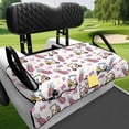 thumbnail image 3 of Bulopur Pink Golf Cart Seat Covers for 2-Person Seats Easy to Install Golf Cart Seat Towel Blanket with 4 Front Pockets Non Slip Club Car Seats Protector Gift for Friends, 3 of 8