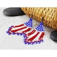 thumbnail image 4 of MYFLOCY 4th of july Long Beaded Tassel Earrings Bohemia American Independence Day Rice Bead Earrings Gift(Small), 4 of 4