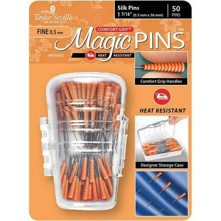 UPC: 0766152219508 | Taylor Seville Magic Pins Fine Silk 1 7/16 50pc