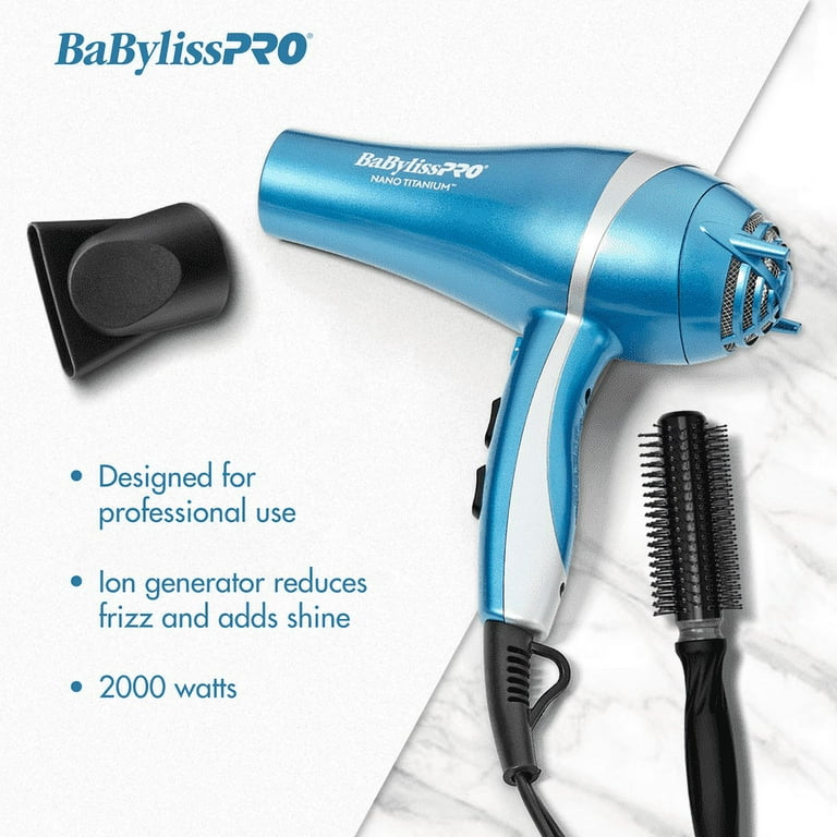 BaBylissPRO Ionic Blow Nano Titanium Mid Size Hair Dryer 2000 Watts Walmart