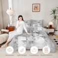 thumbnail image 3 of Homewish Gray Tie Dye Twin Comforter Sets,Retro Geometric Artwork Bedding Set,Reversible,2 Pieces,1 Comforter and 1 Pillowcase, 3 of 7