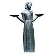 Potina Outdoor Garden Sculpture - Savannah's Bird Girl 24-inch Statue Without Pedestal