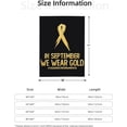 thumbnail image 4 of Childhood Cancer Awareness Month Blanket Bed Throw Fleece Flannel Plush Blanket Gifts Decor for Sofa Couch, 4 of 8