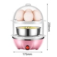 thumbnail image 4 of Huevo Al Vapor Mini escalfador de huevos, vaporizador eléctrico de 2 capas para huevos, herramienta de cocina con apagado automático (rosa), 4 of 8