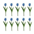 thumbnail image 2 of 10 PCS Real Touch Artificial Tulip Flowers 13 Inch PU Tulips Stems, Multicolor Spring Bouquet for Easter, Mother's Day, Valentine's Decor, Wedding, and Home Floral Arrangements -I, 2 of 5