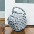thumbnail image 7 of Creative Co-Op Nautical Rope Knot Decorative Cotton Door Stop, Grey, 7 of 7