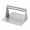 Square Meat Presser 14cm, variant on Heavy Duty Stainless Steel Burger Press and Smasher, 5.7" Round Meat Weight for Griddle and Skillet, Professional Bacon & Steak Press for Even Searing and Crispy Edges - Brushed Chrome Silver