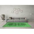 thumbnail image 3 of Ahgly Company Indoor Square Oriental Emerald Green Industrial Area Rugs, 7' Square, 3 of 4