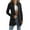 A Black, variant on Women's Stylish Jacket Daily Casual Jacket Comfy Long Sleeve Crewneck Jacket Lightweight Fall Jacket Solid Open Front Jacket Black L