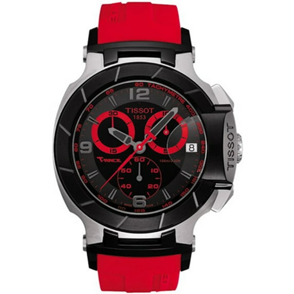 Tissot Men's T-Race T048.417.27.057.02 Black Rubber Swiss Quartz Fashion Watch