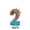 A002- Style B, variant on Glitter Number 7 Birthday Candle with Crown Topper Color Block Cake Topper for 7Th Birthday Party for Girls