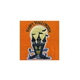 thumbnail image 2 of Harper Lane Halloween Embroidered Cotton Hand Towel 2-piece Set Haunted House Orange, 2 of 5