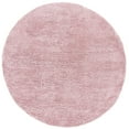 thumbnail image 3 of SAFAVIEH August Bronte Solid Plush Shag Area Rug, Pink, 6'7" x 6'7" Round, 3 of 10