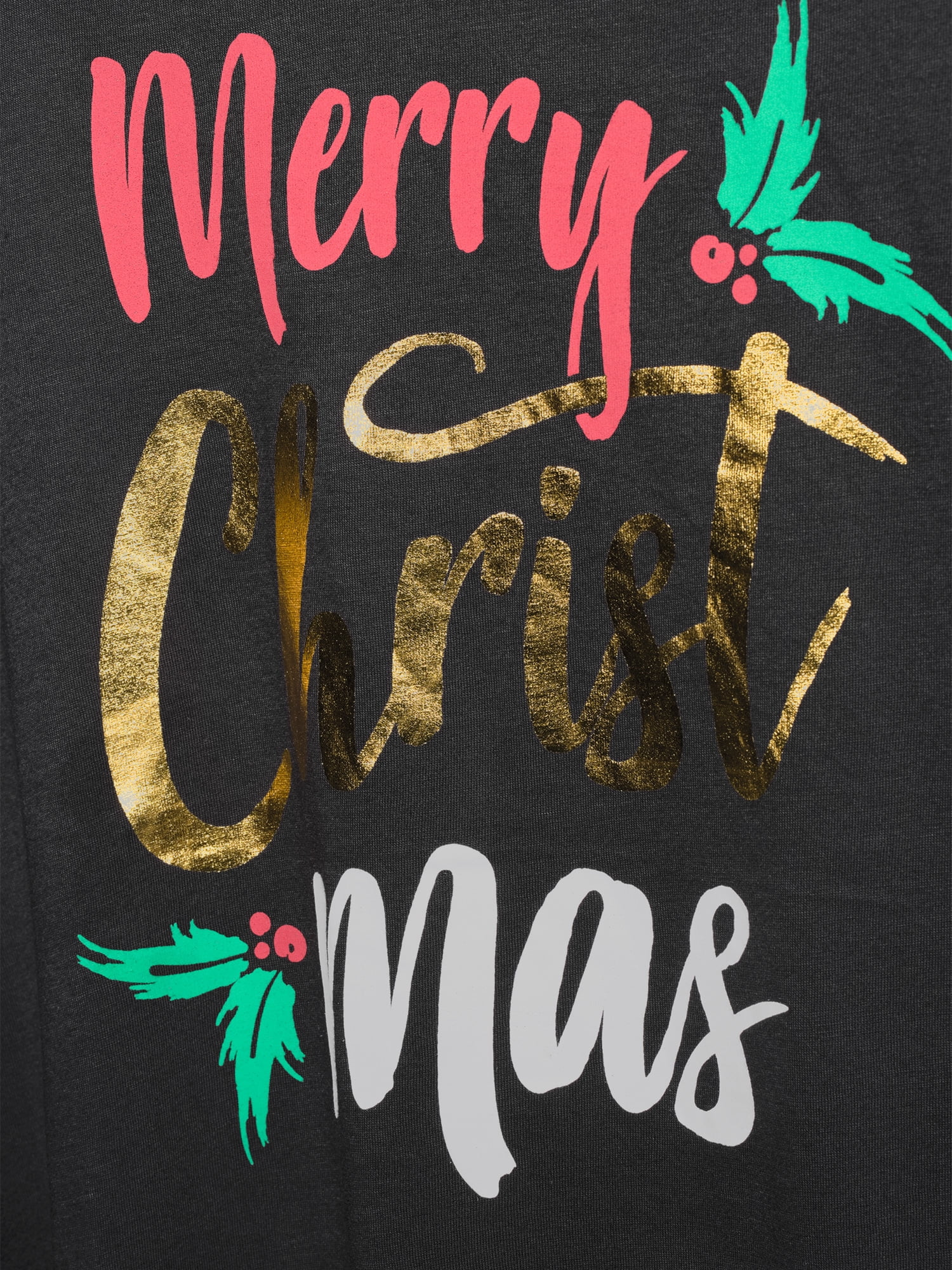 Holiday Time Women's Plus Size Festive Short Sleeve Crewneck T-Shirt