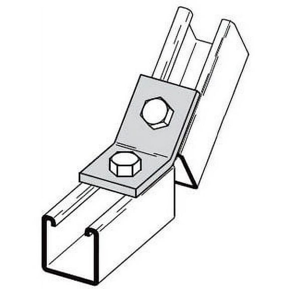 B-Line B327HDG, Strut Angular Fitting, B327 Hdg 2H 45D Open Angl, 1 PC