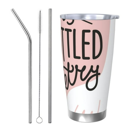 

Uemuo Goose Holding Wineglass with Red Wine Print Travel Coffee Mug 20oz Double-walled Car Cup Stainless Steel Insulated Tumbler Leak-proof Travel Cup Reusable Straw Car Cup-Straw Three-piece Set