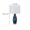thumbnail image 5 of Benzara BM241101 Lampe de Table avec Motif Filigrane Découpé, Bleu, 5 of 5