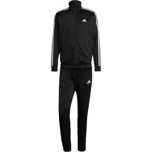 adidas Men's Size Basic 3-Stripes Tricot Track Suit
