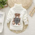 thumbnail image 2 of Children Sweaters Autumn Winter Long Sleeve Cartoon Bear Kids Sweaters Turtleneck Pullover Knitted Sweater for Boys Girls, 2 of 6
