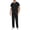 Black, variant on Scrubs for Men Medical Uniforms V-Neck Scrub Top Drawstring Straight Pants Anti-Wrinkle Scrubs Sets with Multi Pockets White S