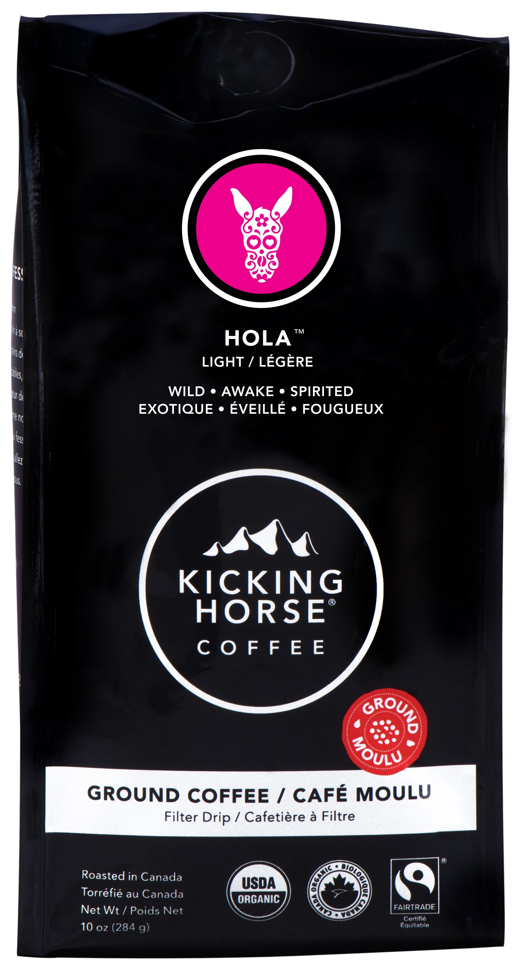 Kicking Horse Coffee, Hola, Light Roast, Ground Coffee, 10 oz