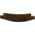 thumbnail image 3 of Meridian Furniture Arc Brown Velvet Modular Sectional, 3 of 12