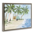 thumbnail image 4 of Stupell Industries Tropical Vacation Surfboards Landscape Painting Brown Floater Framed Canvas Art Print Wall Art, 21 x 17, 4 of 10